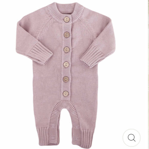 Knit Sweater Button Romper