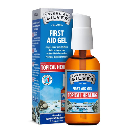 Sovereign Silver First Aid Gel Topical Healing Homeopathic Medicine, 1 Oz..