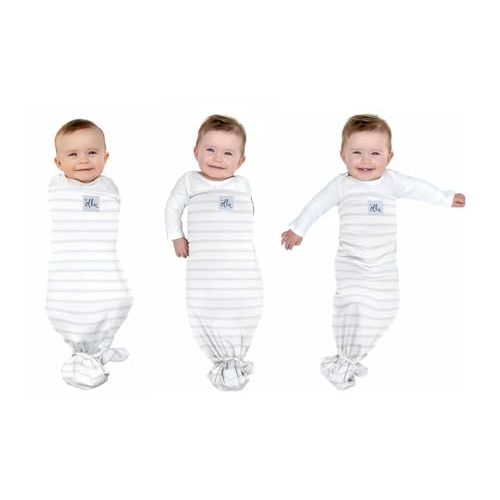 The Ollie Swaddle – Adjustable Baby Swaddle for Newborns | Pediatrician-Approved for Safe Sleep | Easy Closure | Arms-Out | Lightweight, Machine-Washable | Easy Diaper Access