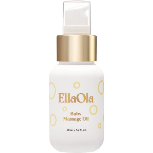 Organic Travel Baby Massage Oil - Deep Moisturizing Formula Made With Natural Jojoba, Avocado & Argan Oil to Hydrate Sensitive Skin & Protect Against Cradle Cap, Fragrance Free I 1.7 fl. oz.
