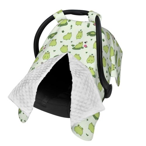 Frog Baby Car Seat Canopy Cover Multi Use Nursing Cover for Mom Nursing Covers Newborn Frog Shower Gift