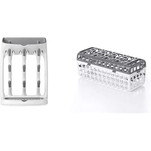OXO Tot Space Saving Drying Rack + Dishwasher Basket for Kitchen