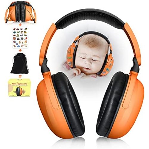 BOAOBOYO Baby Earmuffs with Adjustable Headband, Noise Cancelling Headphones for Kids (0-10 Years), Toddlers, Infants, Hearing Protection Earmuffs for Airplanes Fireworks Concert