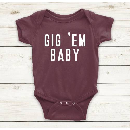 Gig ’Em Aggies ®, Texas A&M ® Shirt, TAMU ®, Gig 'Em Baby, Gig Em Shirt, Gig Em Outfit, Aggie Shirt, Aggie Tee, Aggie Baby, Aggie Spirit