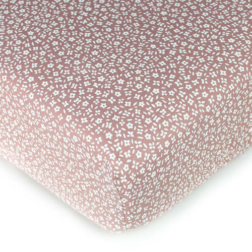 Organic Muslin Crib Sheet in Taffy Floral – L'ovedbaby