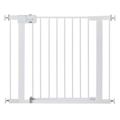 Safety 1st Easy Install Walk Thru Baby Gate for Doorways, Gate With Door, Dog Gates, Fits 29"-38", Easy Install 28" Tall, White