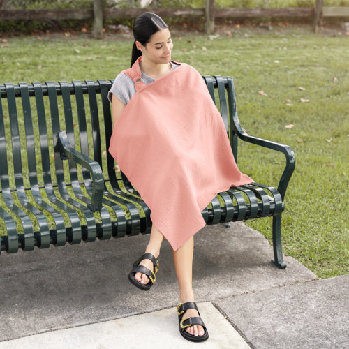 Comfy Cubs Breathable Nursing Cover - 100% Muslin Cotton with Rigid Hoop | Wayfair