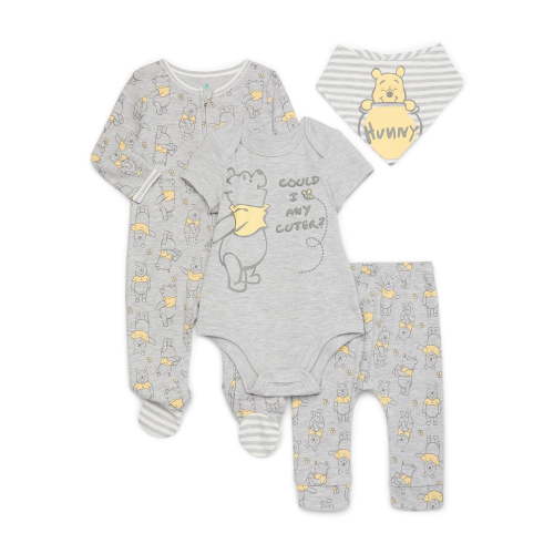 Disney Baby Wishes and Dreams Character Baby Layette Newborn Essentials Gift Set, 4-Piece, Sizes Newborn-6/9 Months