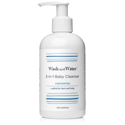 Wash With Water | 3-in-1 Baby Cleanser, Shampoo, Bubble Bath | Unscented