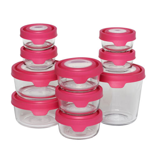 Anchor Hocking TrueSeal Glass Food Storage Containers with Lids, 20 Piece Set - Sam's Club