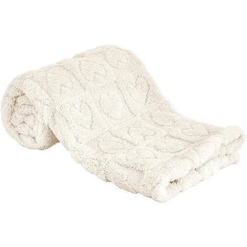 Yurhap Fleece Baby Blanket Heart Checkered Blanket, Ultra Soft Cozy Baby Blankets for Girls Boys, Fluffy Infant Toddler Newborn Receiving Blankets for Crib Stroller 30”×40” (Dark Pink)