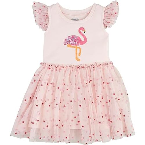 Mud Pie Baby Girls Children's Flamingo Tshirt Dress in 12-18 or larger