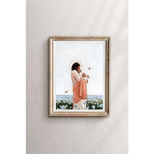 Among The Forget Me Nots, Jesus holding angel baby, Childloss Art, Miscarriage Art, Jesus Christ Art, Jesus Artwork, pregnancy & infant loss