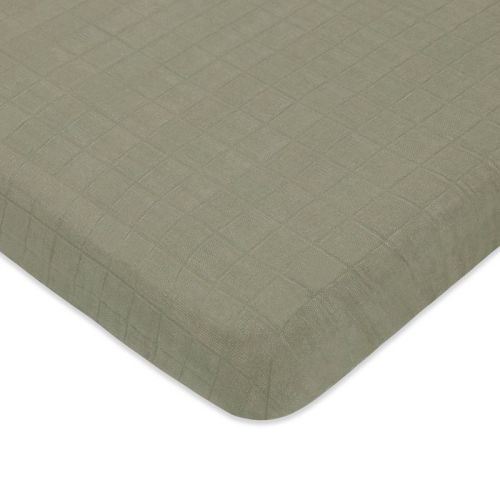 Babyletto Matcha Muslin Mini Crib Sheet, GOTS Certified Organic Cotton