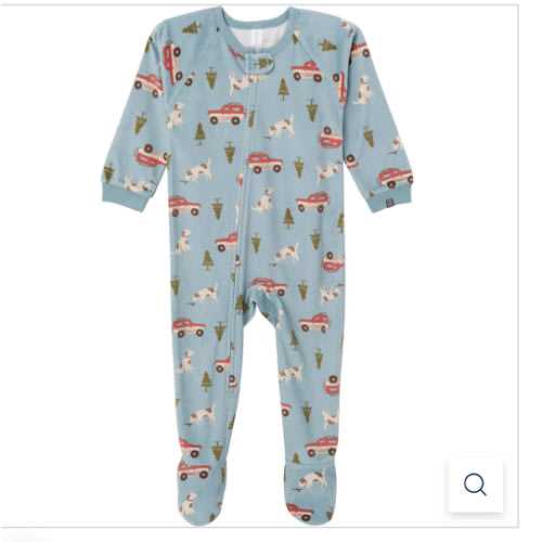 Infant and Toddler Boys Blue Camp Footed Fleece Pajamas – Gerber Childrenswear