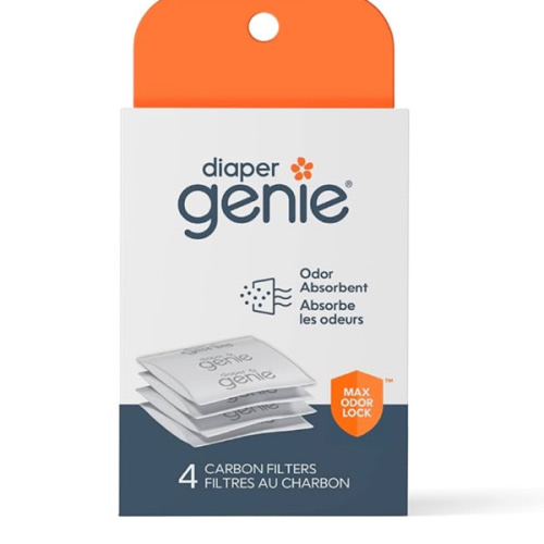 Diaper Genie Carbon Filter (4-Pack) | Diaper Pail Odor Eliminator & Deodorizer | Compatible with the Diaper Genie Complete and Expressions Pail
