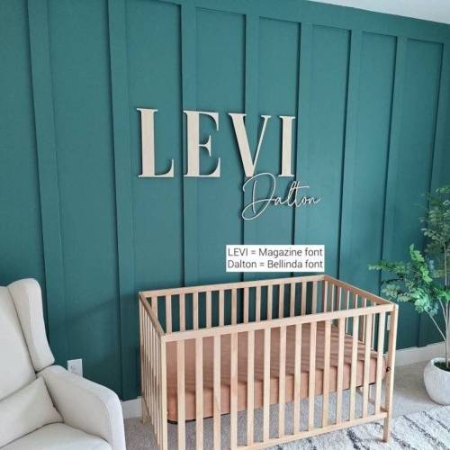 Double Baby Name Sign - Nursery Decor -  Nursery Name Sign - Large Custom Name Cutout - Custom Baby Name Cutout - Decor Christmas Gifts