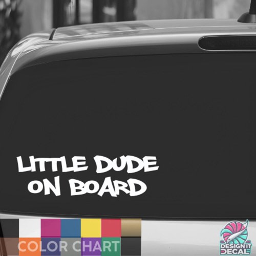 Little Dude On Board Decal / Baby On Board Car Decal / Baby in Car Decal / Infant on Board Decal / Kids in Car Decal / Baby on Board Decal