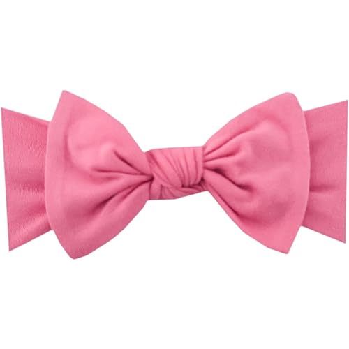 Copper Pearl Baby Bows: Stylish Headbands for Baby Girls, Premium Soft and Stretchy Baby Headbands, Perfect for Newborns, Trendy Designs - Flamingo