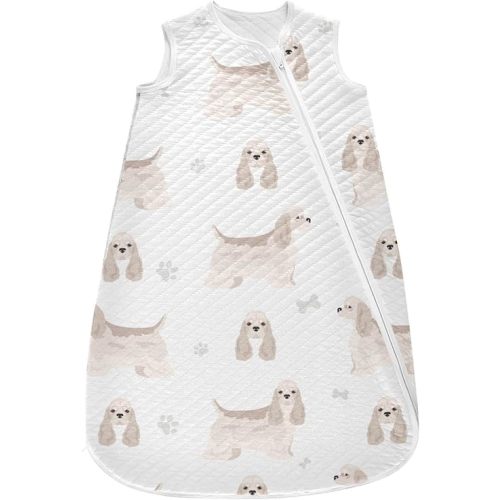 Cocker Spaniel Baby Wearable Blanket,Swaddle Transition Sleeping Bag for Infant,Sleep Sack for Newborn Baby,Sleep Suit for Toddler 6-12 Months