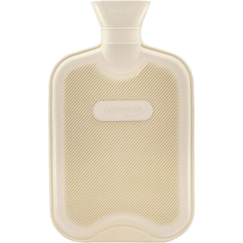 HomeTop Premium Classic Rubber Hot Water Bottle (Cream White)