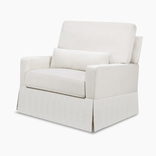 Crawford Pillowback Chair and a Half - Fog Chatham Stripe