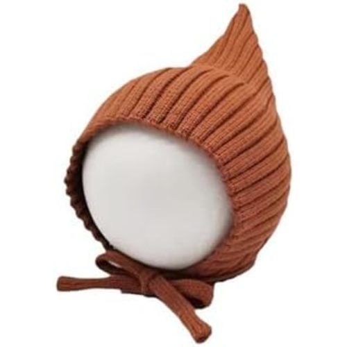 Infant Baby Knit Hats Pointed Bonnet Toddler Cute Ribbed Winter Warm Cover Ears Cap for Girls Boys