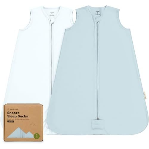 2-Pack Baby Sleep Sacks, Zipper Wearable Blanket - 0.5TOG Organic Cotton, Lightweight, Soft Cozy Infant Sleeping Sack