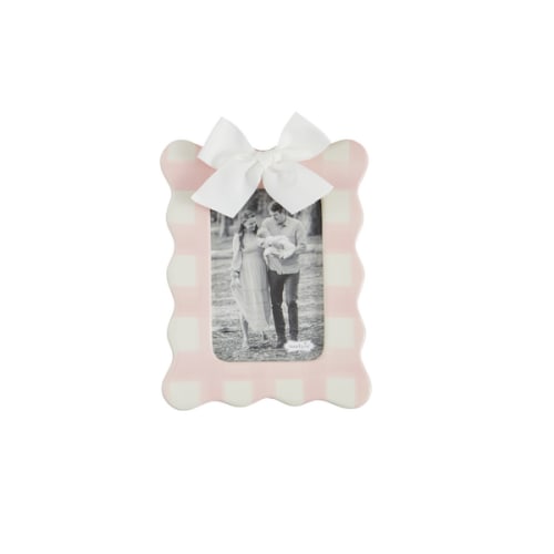 Vertical Pink Bow Frame | Mud Pie