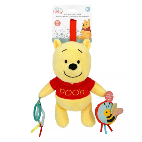Disney Baby Winnie the Pooh Activity Plush Rattle Mirror Teether New with Tag