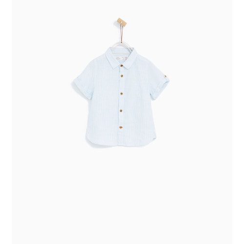 VERTICAL STRIPED LINEN SHIRT Details