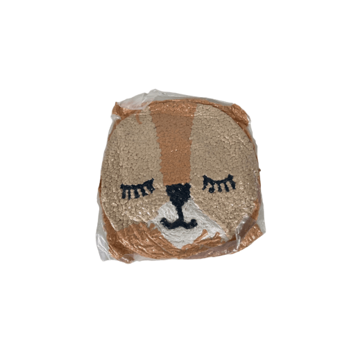 Crane Baby Embroidered Round Pillow, Lion