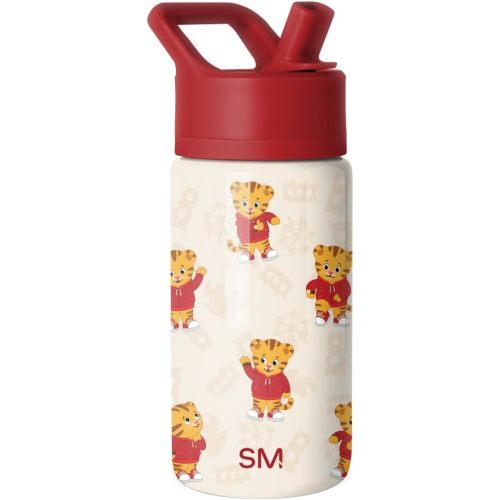 Simple Modern Kids Summit Water Bottle with Straw Lid | Daniel Tiger 14oz Stainless Steel Cup Insulated Tumbler for Toddlers, School | Daniel Tiger Dances