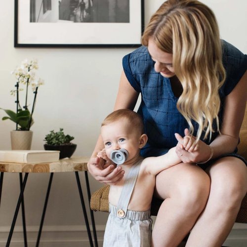 The Pop® | Navy About You™ + Oh Happy Grey™ Twin-Pack of Pacifiers – Doddle & Co®