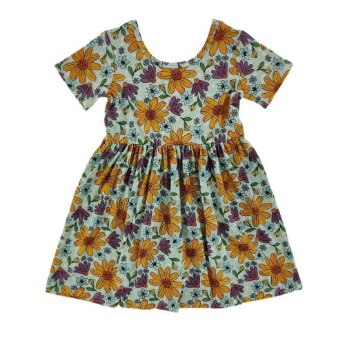 Laura Mae Floral Bamboo Short Sleeve Dress