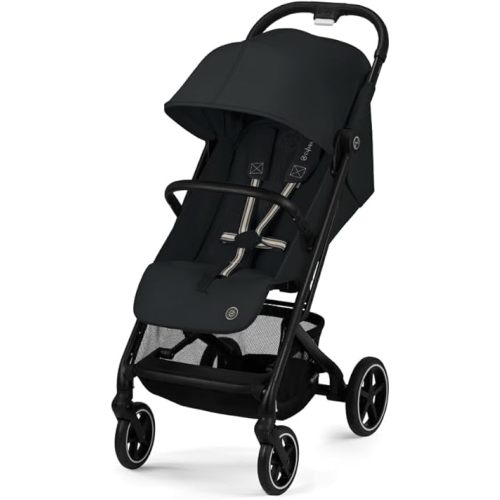 Cybex Beezy 2 Stroller - Lightweight Baby Stroller, Compact Fold, Compatible with all Cybex Infant Seats, Stands for Storage, Easy to Carry, Multiple Recline Positions, Travel Stroller - Magic Black