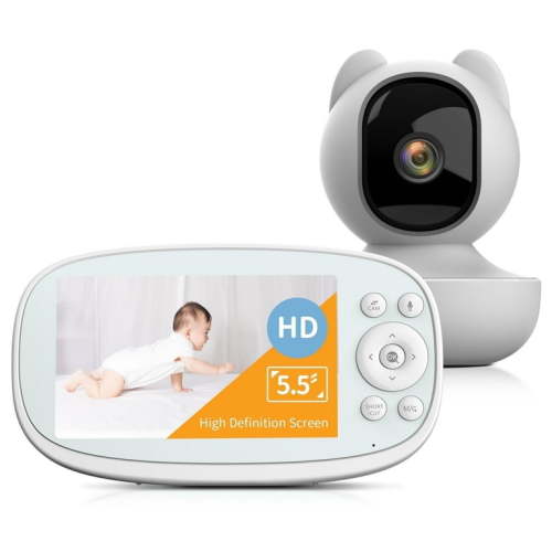 Vizolink Safety 5.5" 1080P & 720P HD Video Baby Monitor with Camera, 2-Way Talk, Auto Track, Cry Alert, and Noise Reduction