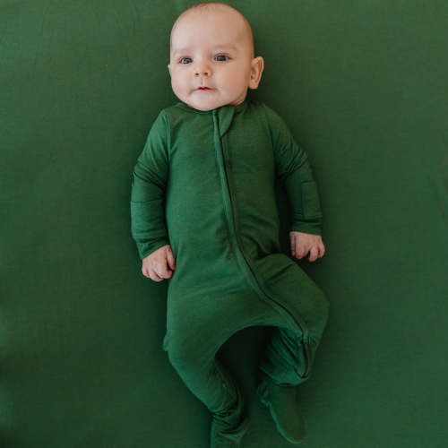 Zip-Up Footie Pajama - Alder NB size