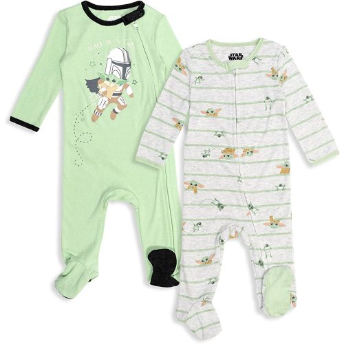 STAR WARS Chewbacca R2- D2 Darth Vader Stormtrooper Baby 2 Pack Zip Up Long Sleeve Sleep N' Play Coveralls Newborn to Infant