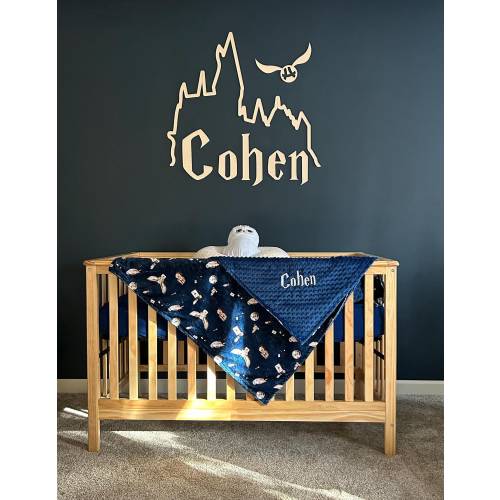 Wood name sign Wizard style Baby over crib sign Last name sign Wizard nursery sign Custom name sign Nursery letters Baby name Nursery decor