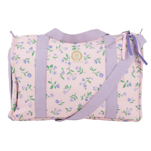 Stewart Sleepover Tote - Tuxedo Park Tulips with Lauderdale Lavender