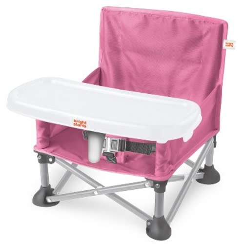 Bright Starts Pop N Sit Portable Booster Seat, Color: Pink