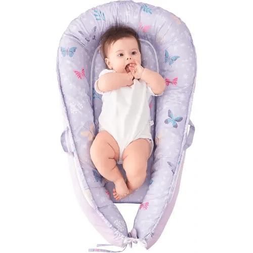 Viviland Baby Lounger, Bionic Design Baby Nest Sleeper Baby Lounger for Newborn 0-24 Months, Soft Cotton Breathable Lounger Pillow for Infants, Butterfly Newborn Lounger