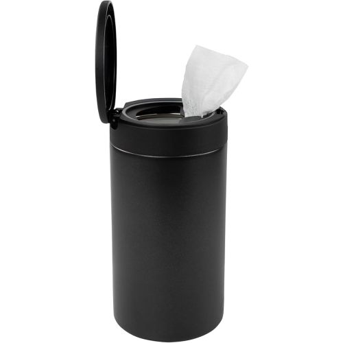 Spectrum Disinfecting Wipes Container with Push Button Lid - Refillable Dispenser for Bathroom, Kitchen, Classroom, Countertop, & Home - Stainless Steel & Rust-Resistant Disinfectant Wipes Holder