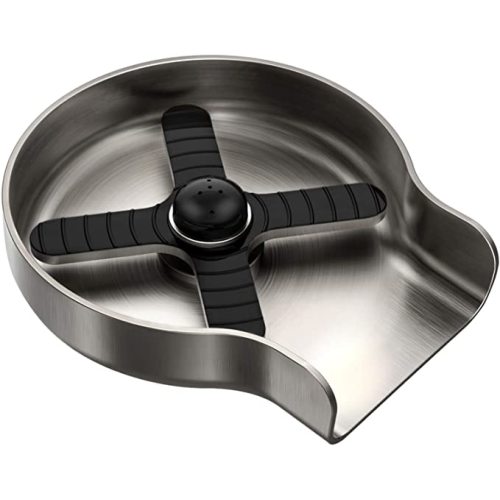 HGN Metal Faucet Glass Rinser for Kitchen Sinks,Bottle Washer,Kitchen Sink Accessories,Stainless Steel,Brush Nickel