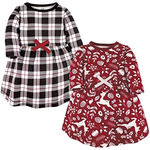 Touched by Nature Girls' One Size Organic Cotton Short Long-Sleeve Dresses