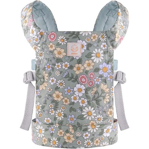 GAGAKU Baby Doll Carrier for Kids, Toy Baby Doll Sling Reborn Baby Dolls Carrier with Adjustable Straps, Doll Accessories - Green