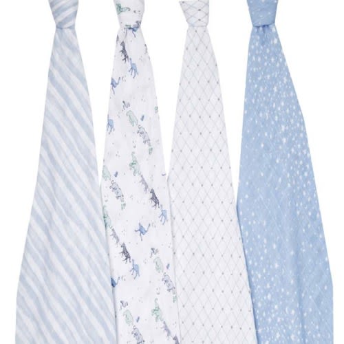 boutique cotton muslin swaddles 4 pack
