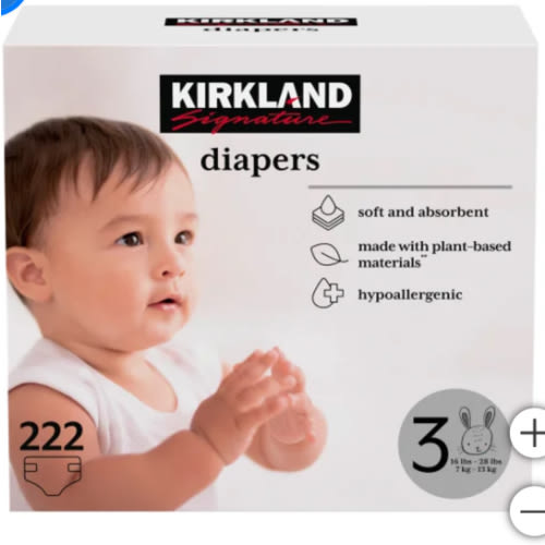 Kirkland Signature Diapers Sizes 3-6