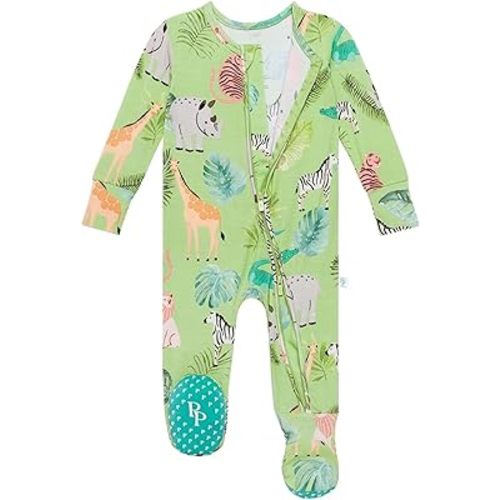 Posh Peanut Baby Boy Sleepers - Viscose from Bamboo Baby Pajamas - 2 Way Zipper Sleepers & Footie Pajamas with Designer Grips